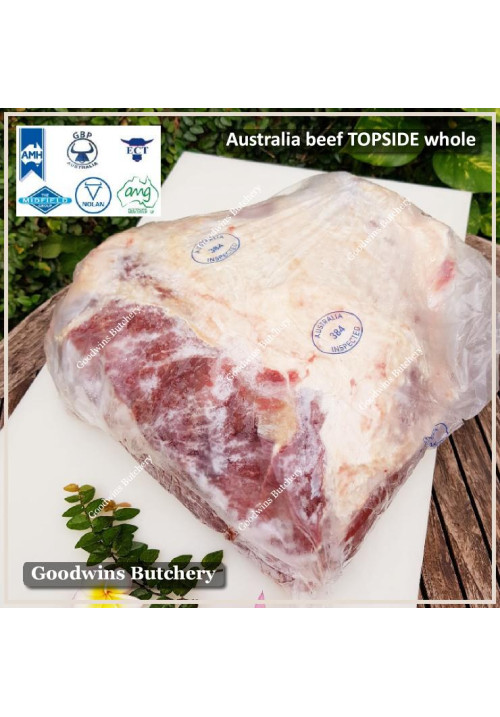 Beef TOPSIDE Australia frozen daging rendang dendeng WHOLE CUTS UTUH +/- 8 kg/pc (price/kg)